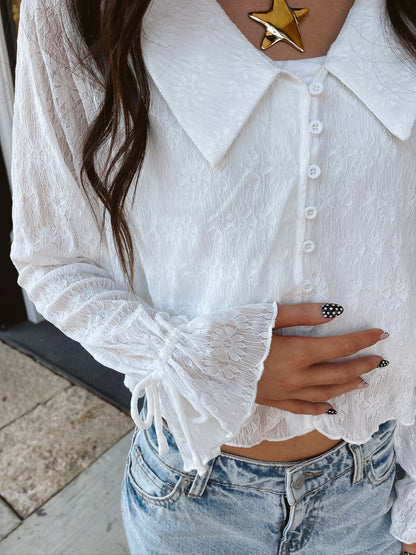 Lucy Collar Lace Top