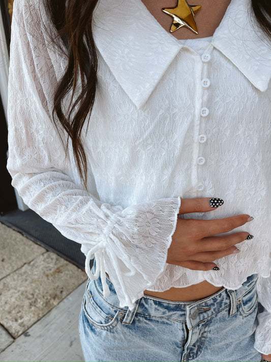 Lucy Collar Lace Top