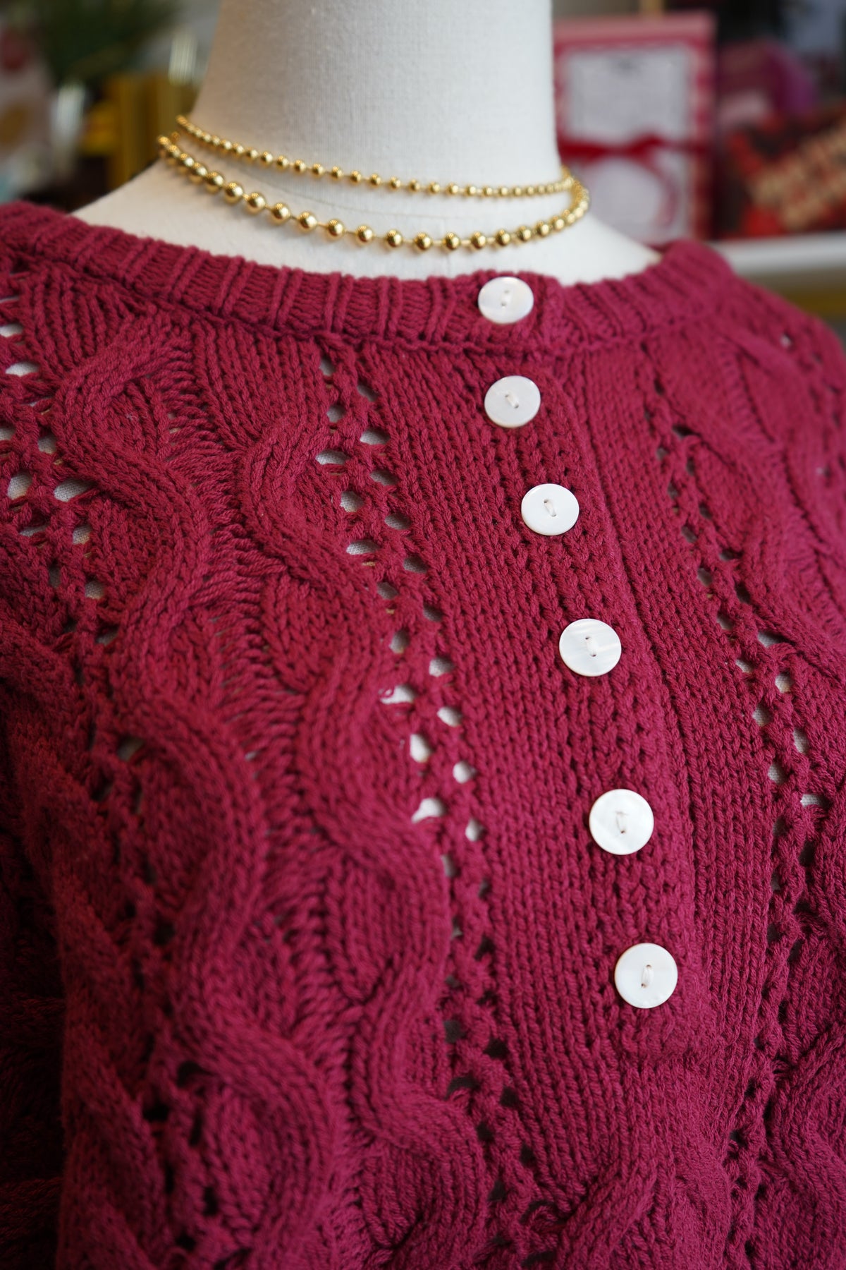 Lillie Cable Knit Sweater Top