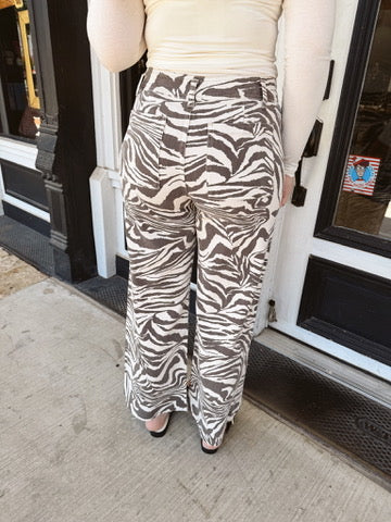 Maddie Zebra Denim Pants
