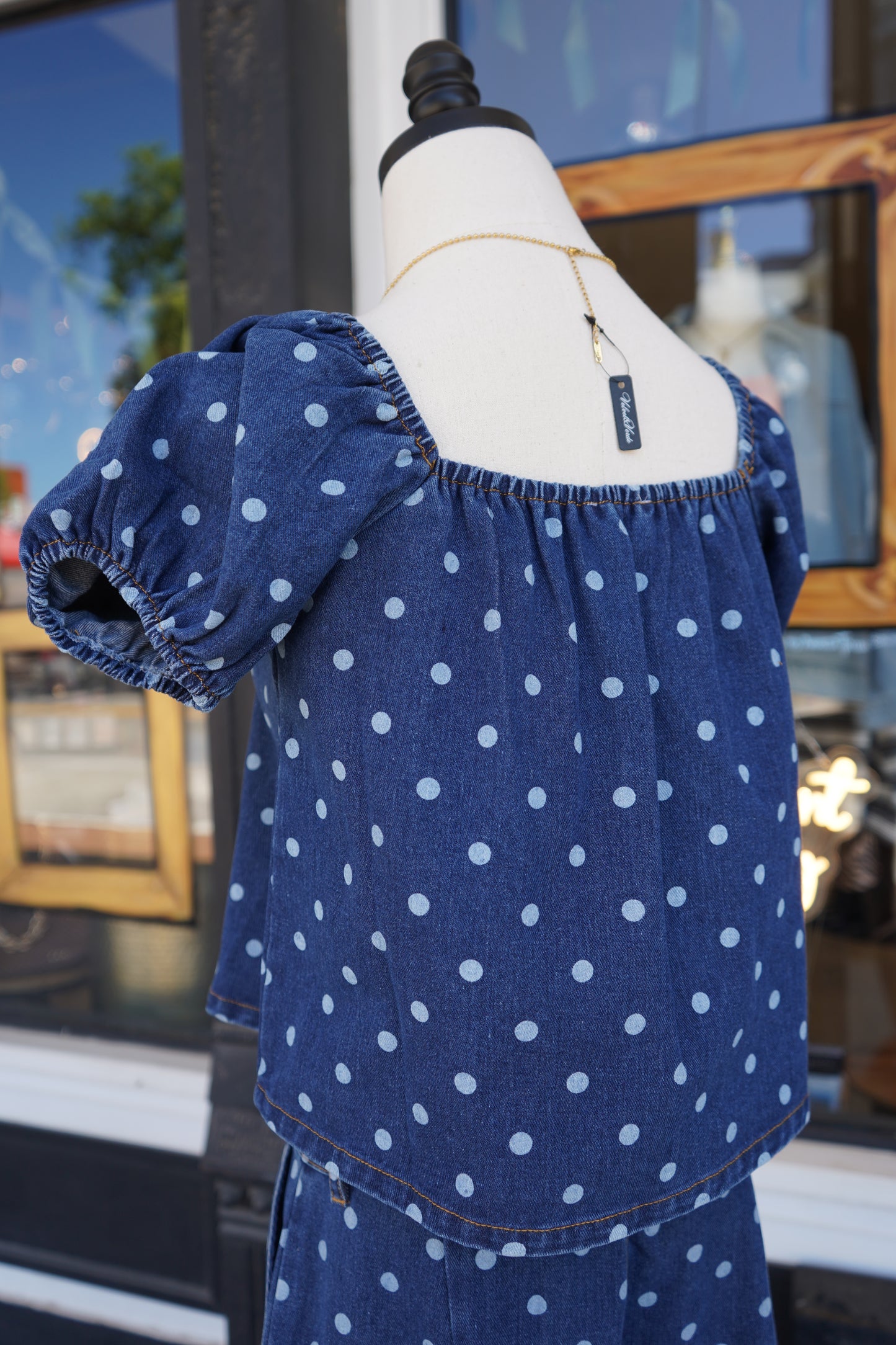 Dani Puff Sleeve Denim Top