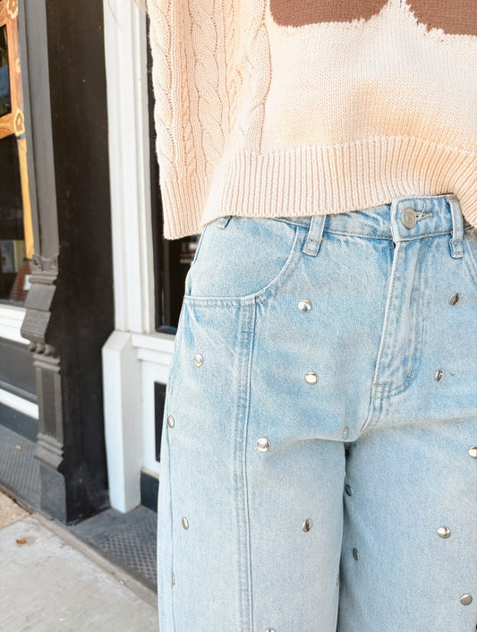 Sadie Stud Barrel Jeans