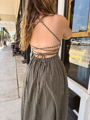 Tess Gingham Maxi Dress