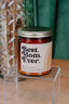 candle with blend of sugared vanilla and smooth sandalwood