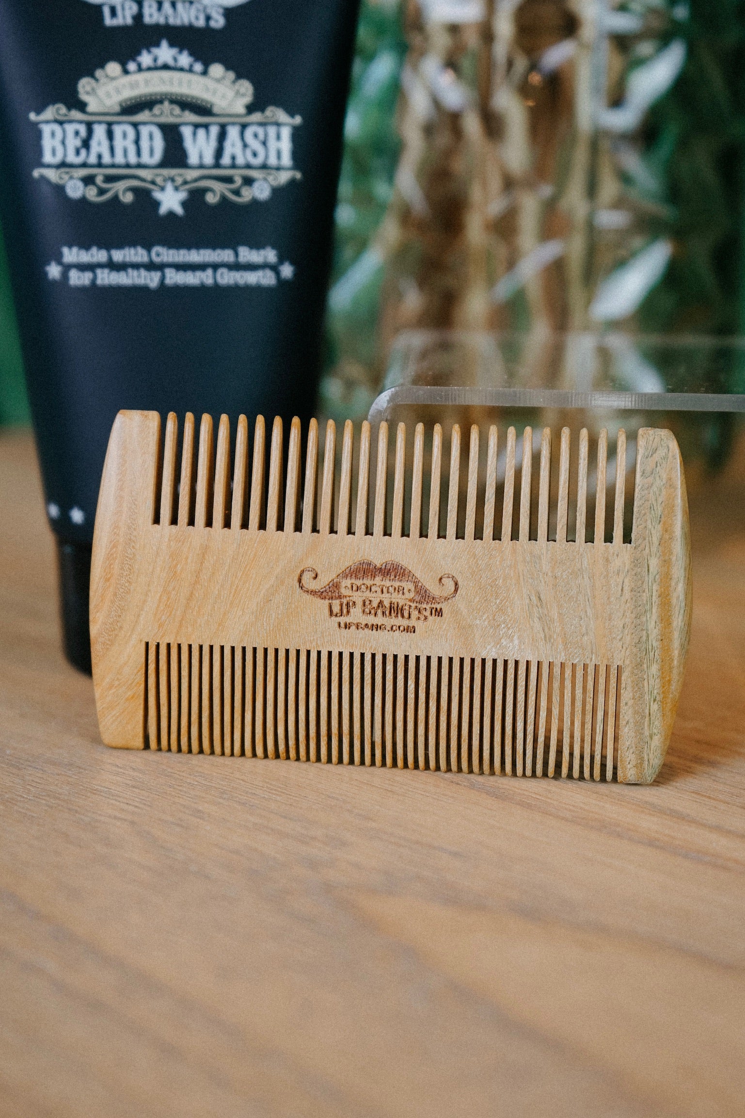 bamboo beard and mustache comb