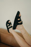 black chunky trendy sandal spring summer