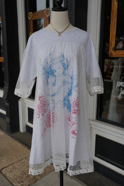 Angel Lace Layered T-shirt Dress