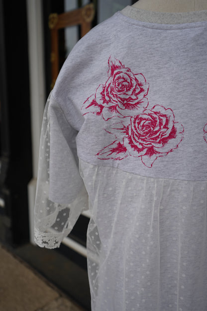 Angel Lace Layered T-shirt Dress