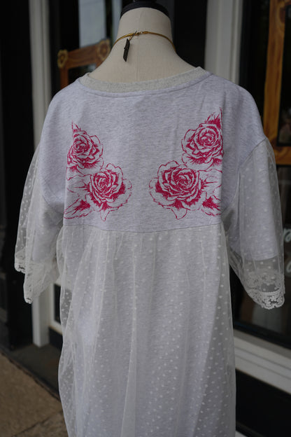 Angel Lace Layered T-shirt Dress