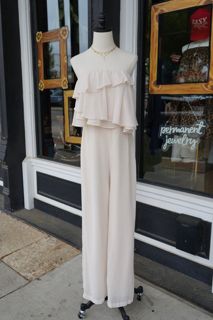 Carie Ruffle Tube Top Jumpsuit