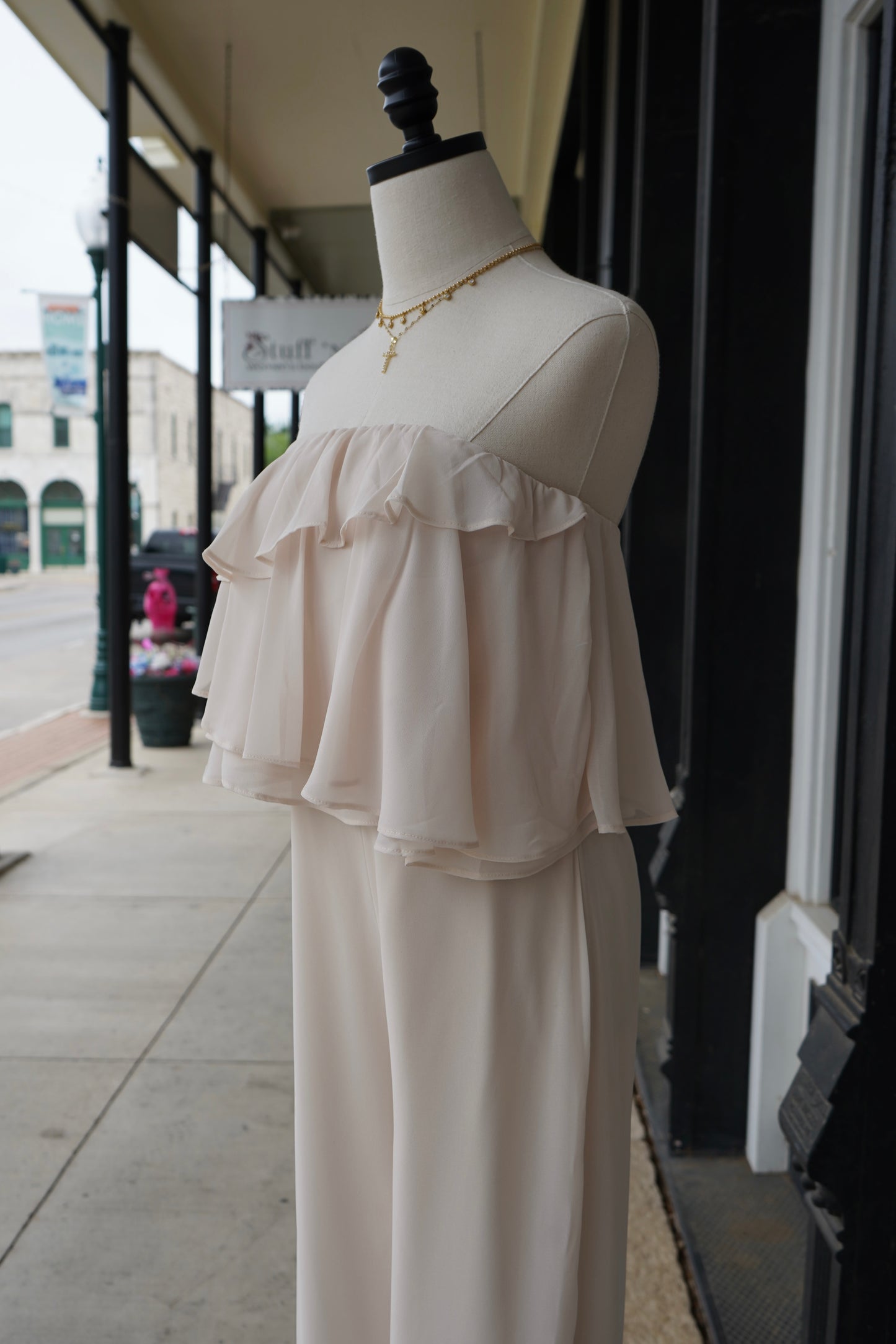 Carie Ruffle Tube Top Jumpsuit