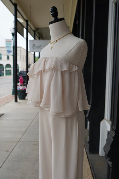 Carie Ruffle Tube Top Jumpsuit
