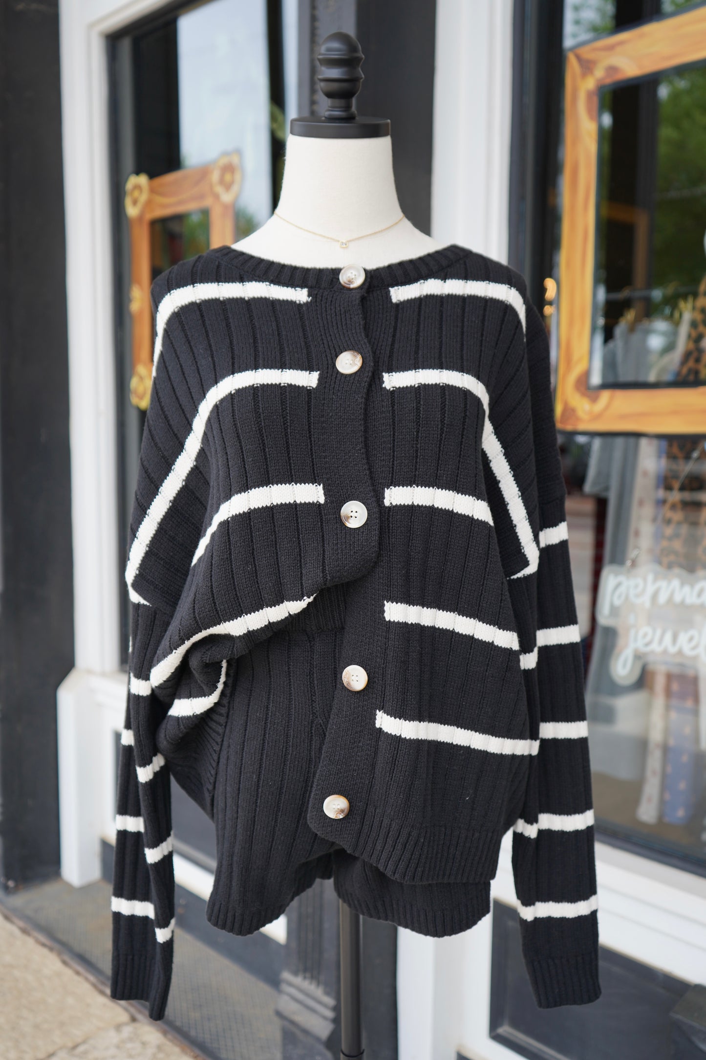 Tess Stripe Sweater and Shorts Set