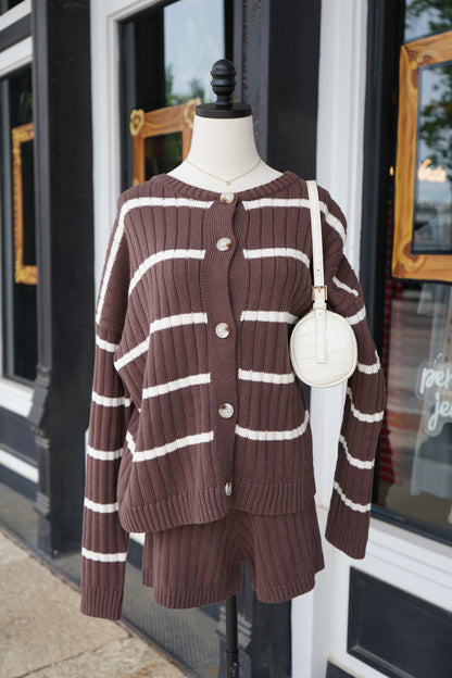 Tess Stripe Sweater and Shorts Set