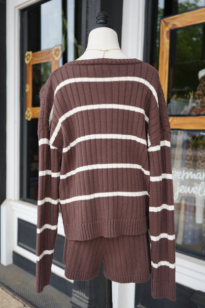 Tess Stripe Sweater and Shorts Set