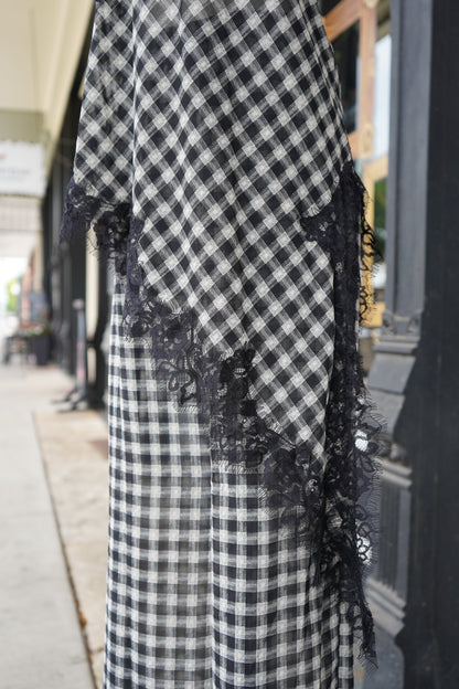Kendall Gingham Lace Trim Set