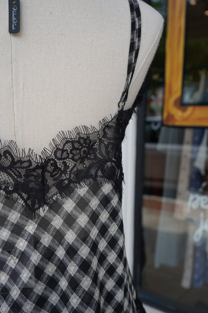 Kendall Gingham Lace Trim Set