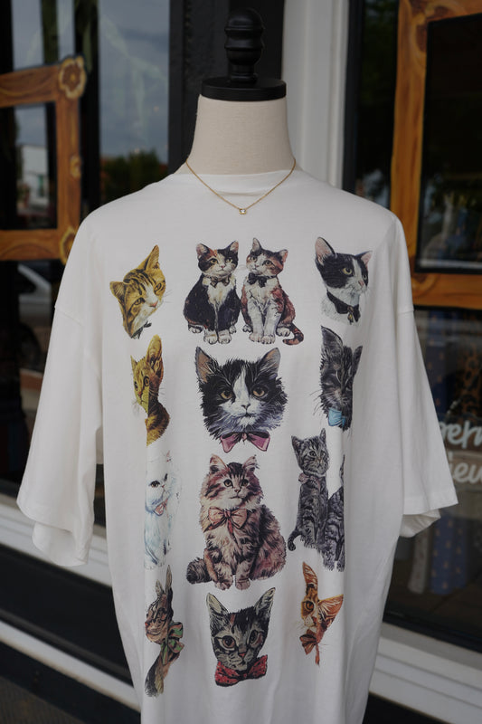 Lovely Cats Oversized Tee