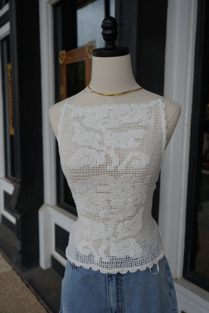 Dottie Lace Crochet Tank