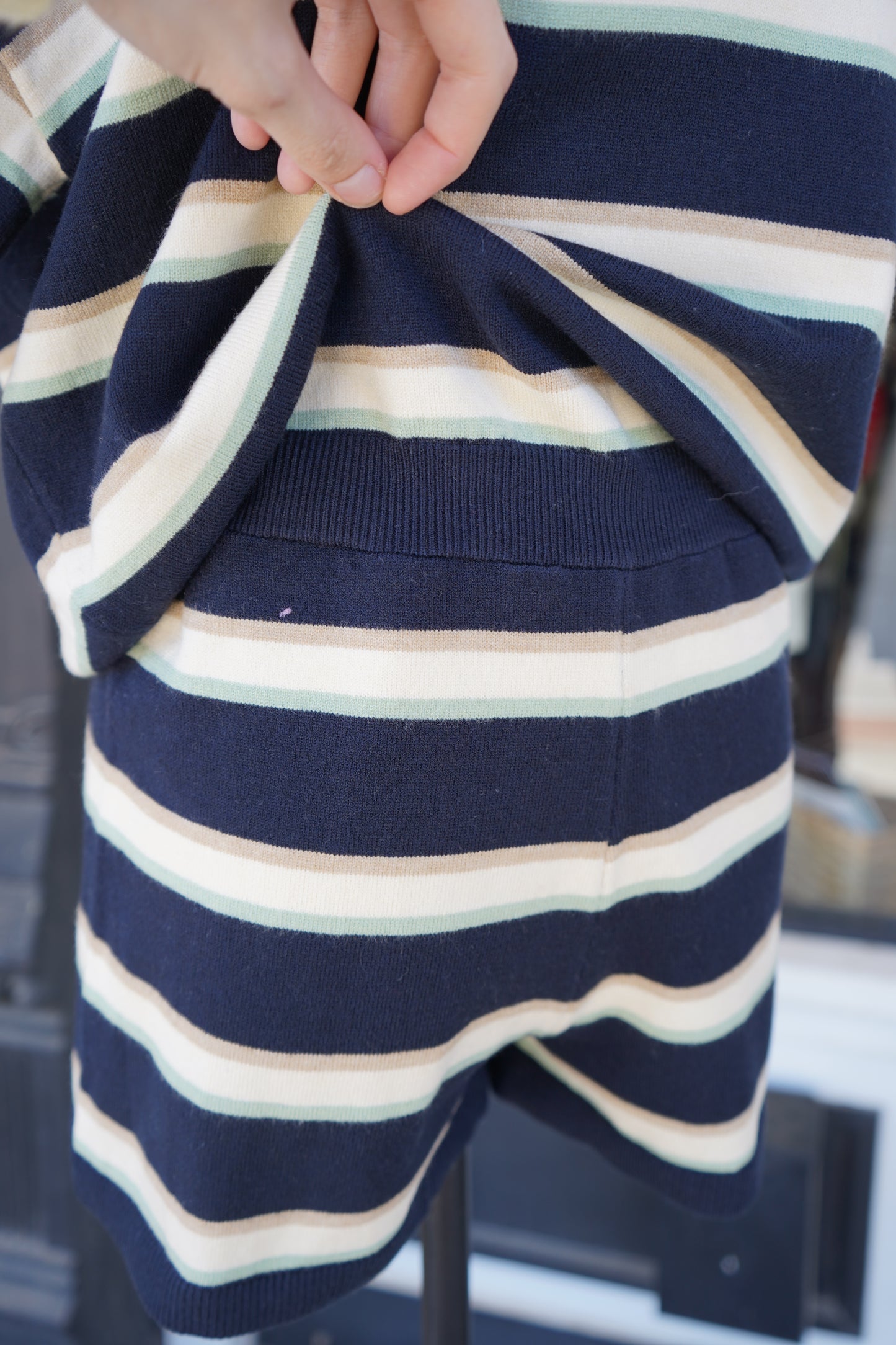 Annie Stripe Collared Romper