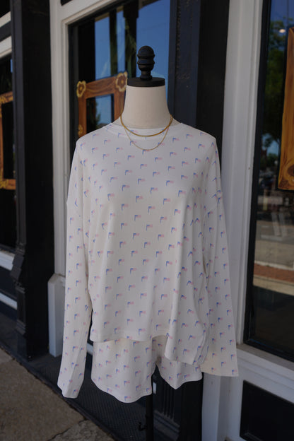 Patriotic American Flag Top
