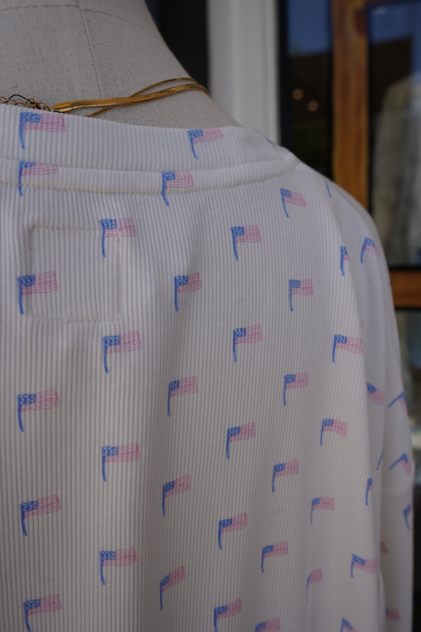 Patriotic American Flag Top