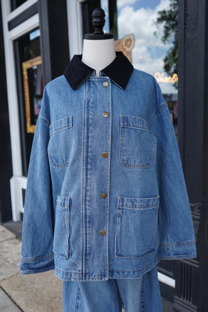 Rowan Corduroy Denim Utility Jacket