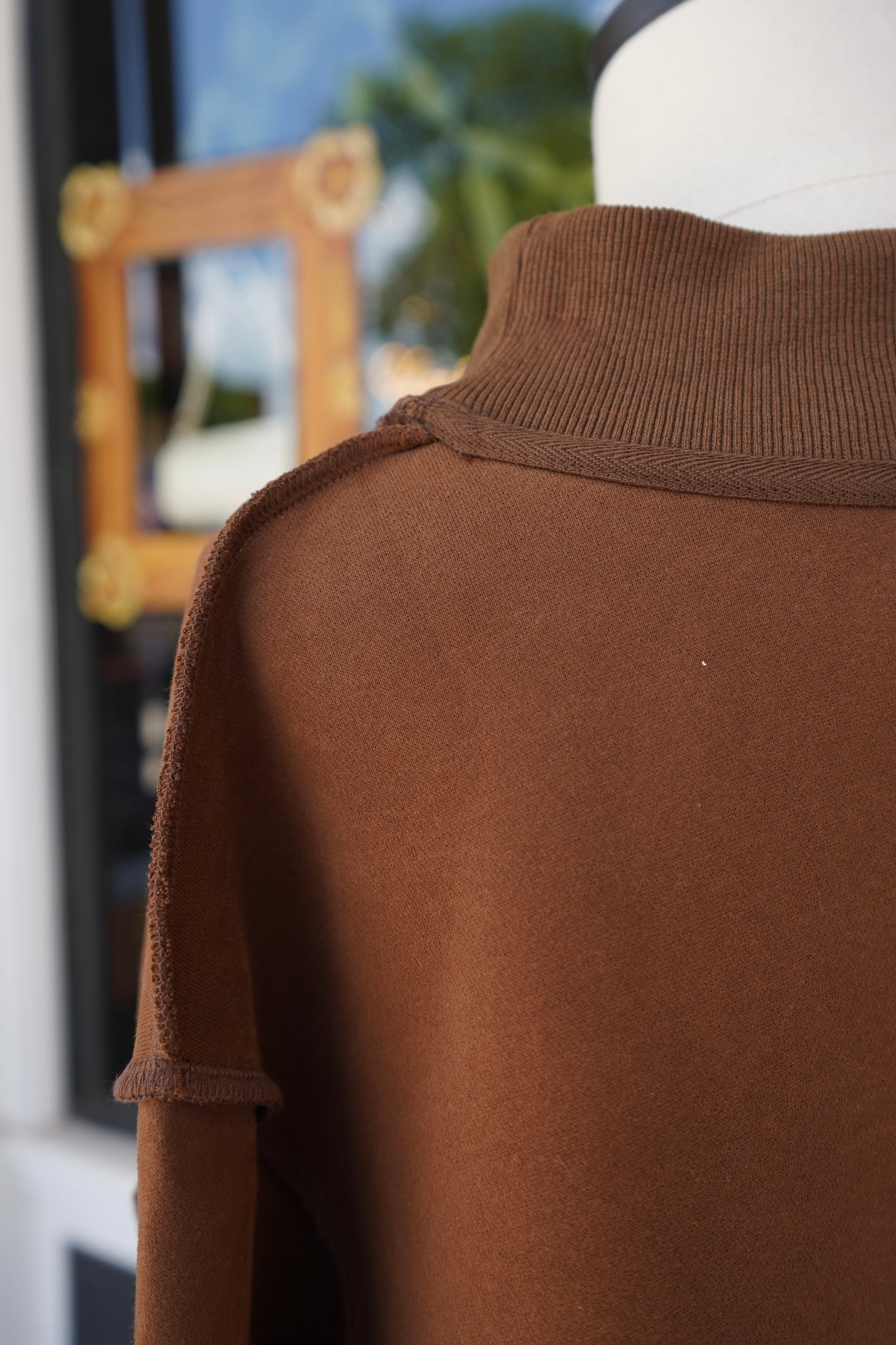Pilates Plaid Mockneck