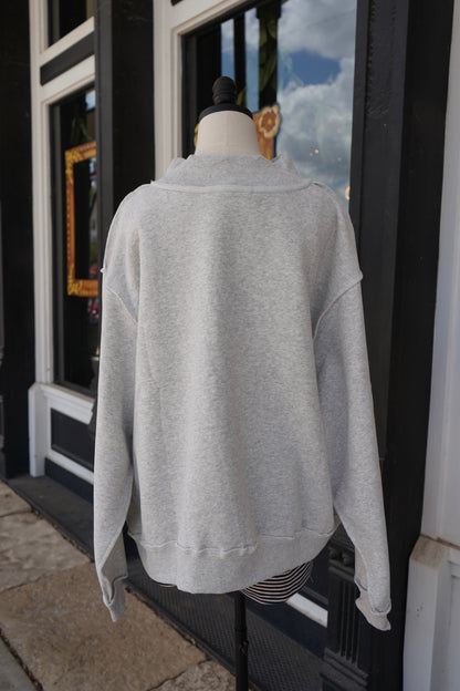 "PRAY" Polka Dot Mock Neck