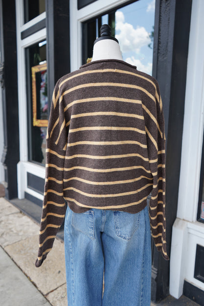 Emma Cardigan | Chunky Stripe