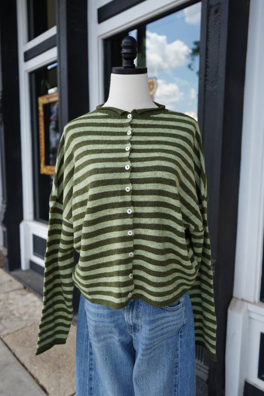 Emma Cardigan | Chunky Stripe