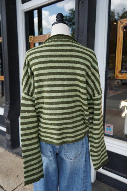 Emma Cardigan | Chunky Stripe
