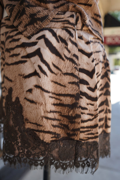 Kylie Zebra Lace Trim Shorts