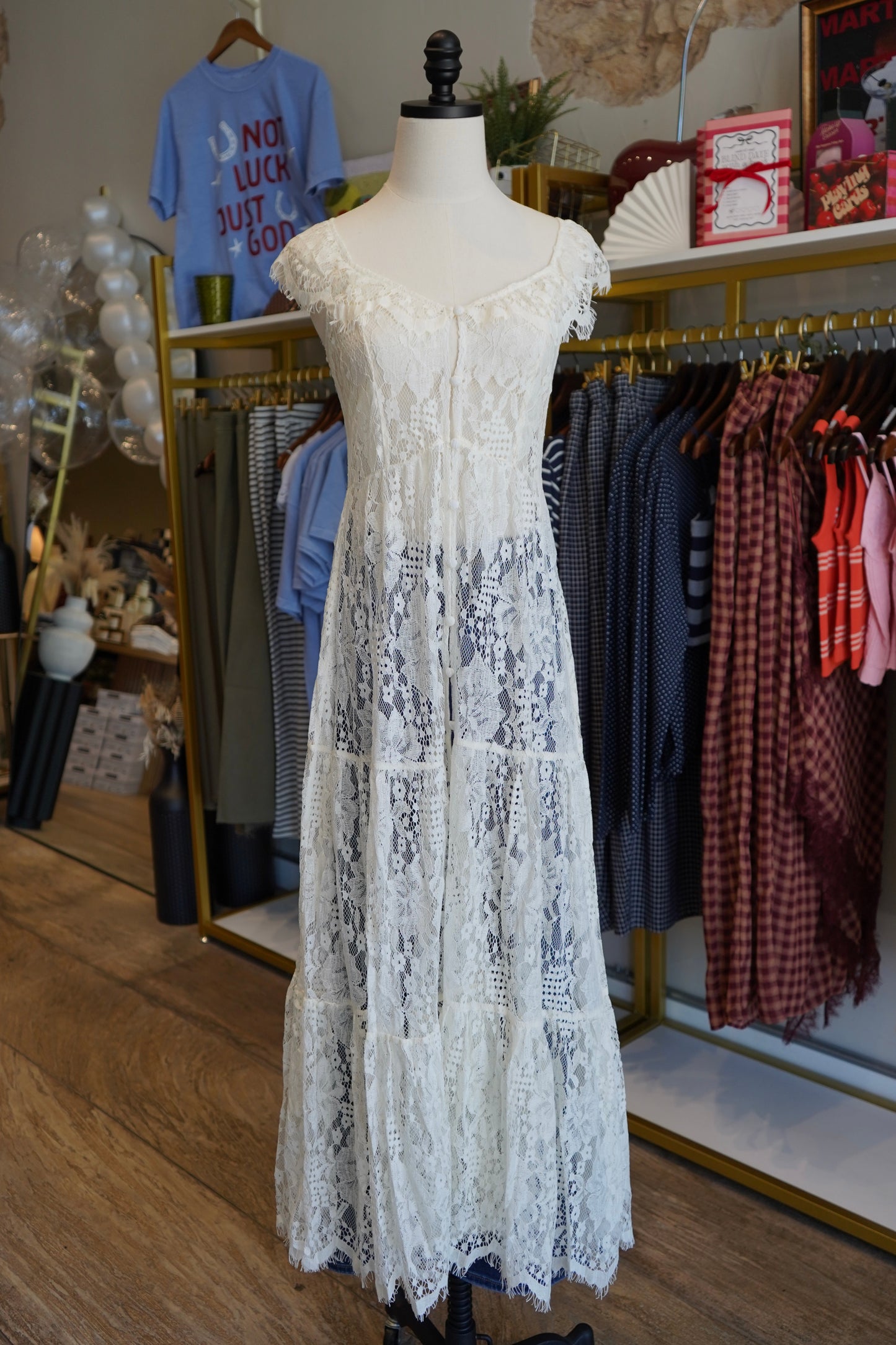 Lillian Lace Maxi Top