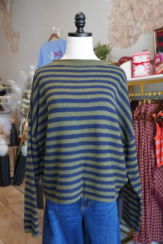 Piper Pullover Sweater | Striped
