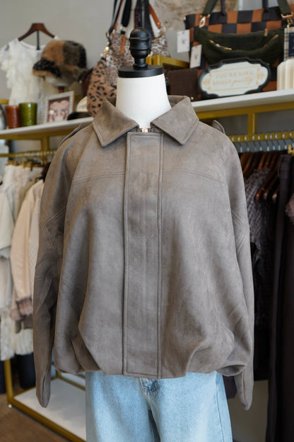 Devin Mojave Suede Finish Zip-Front Jacket