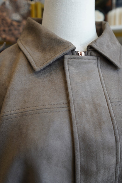 Devin Mojave Suede Finish Zip-Front Jacket