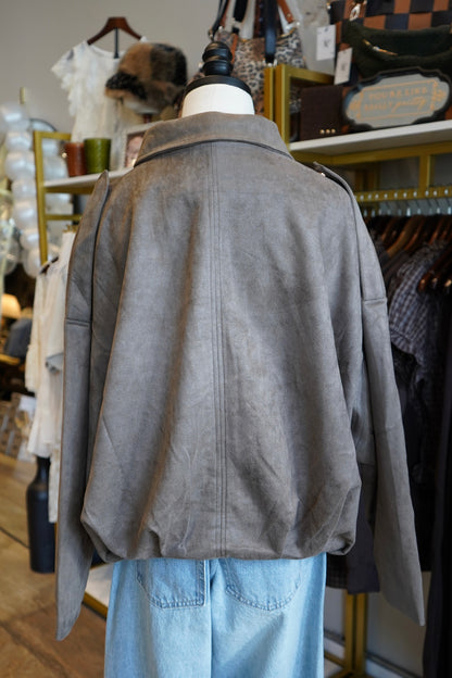 Devin Mojave Suede Finish Zip-Front Jacket