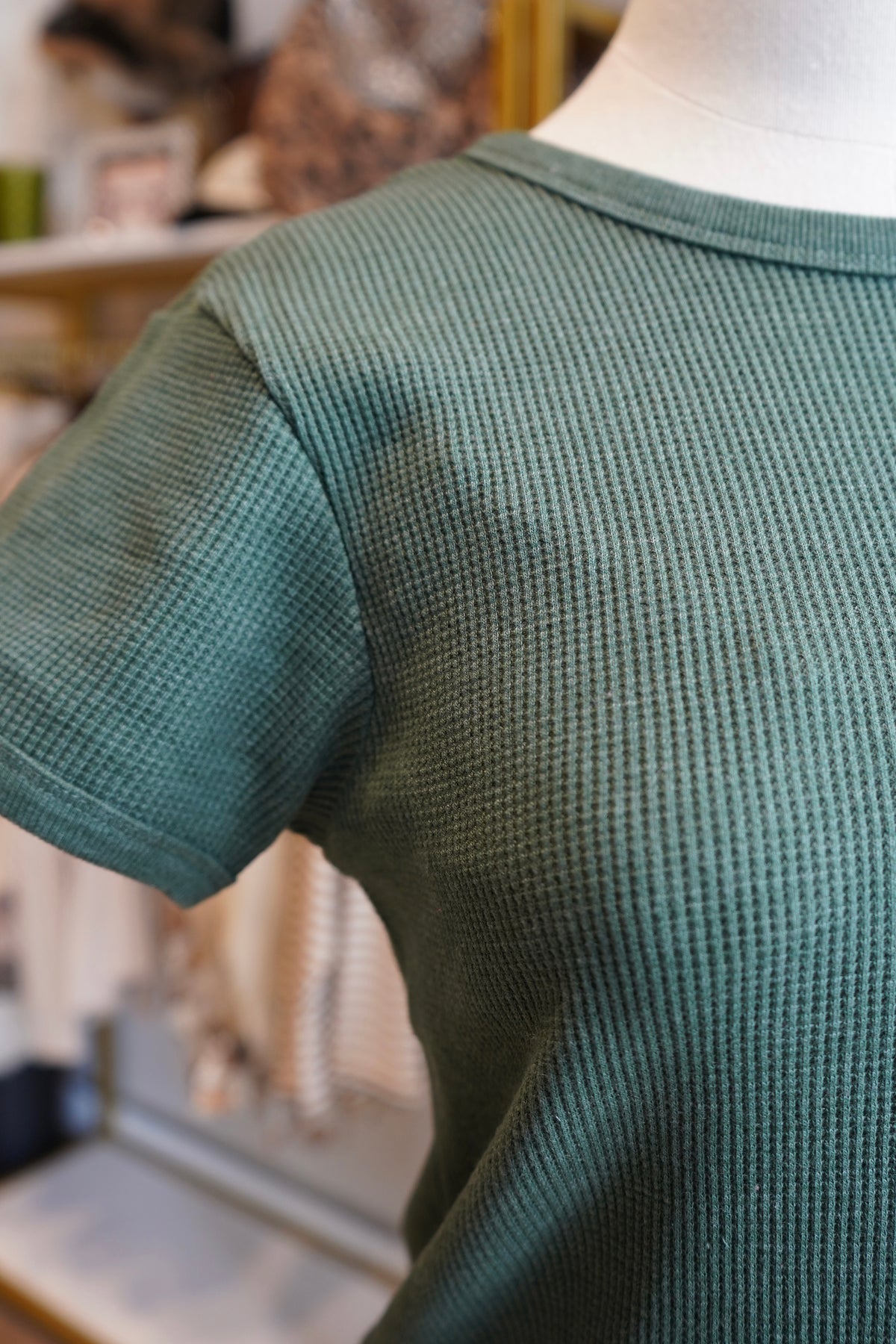 Kadi Waffle-Knit Short-Sleeve Tee