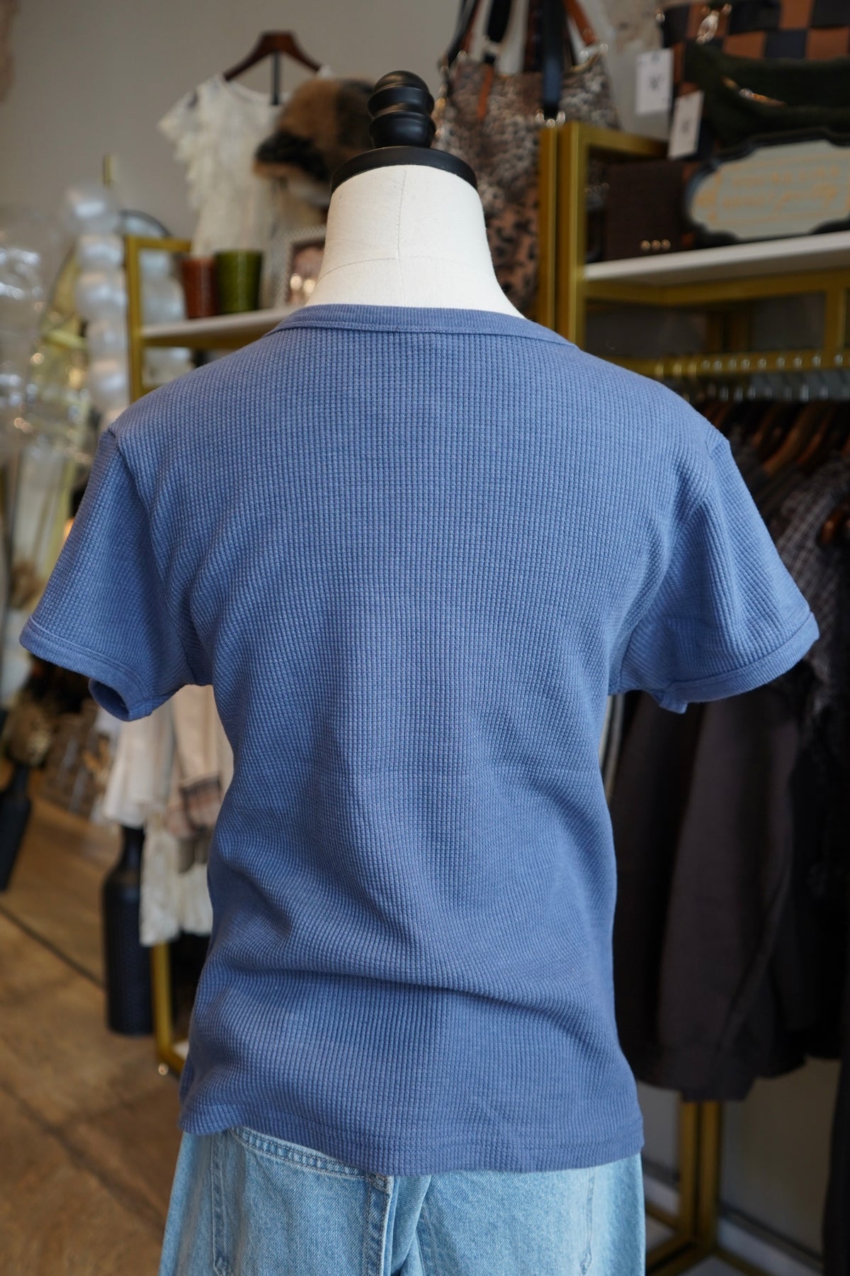 Kadi Waffle-Knit Short-Sleeve Tee