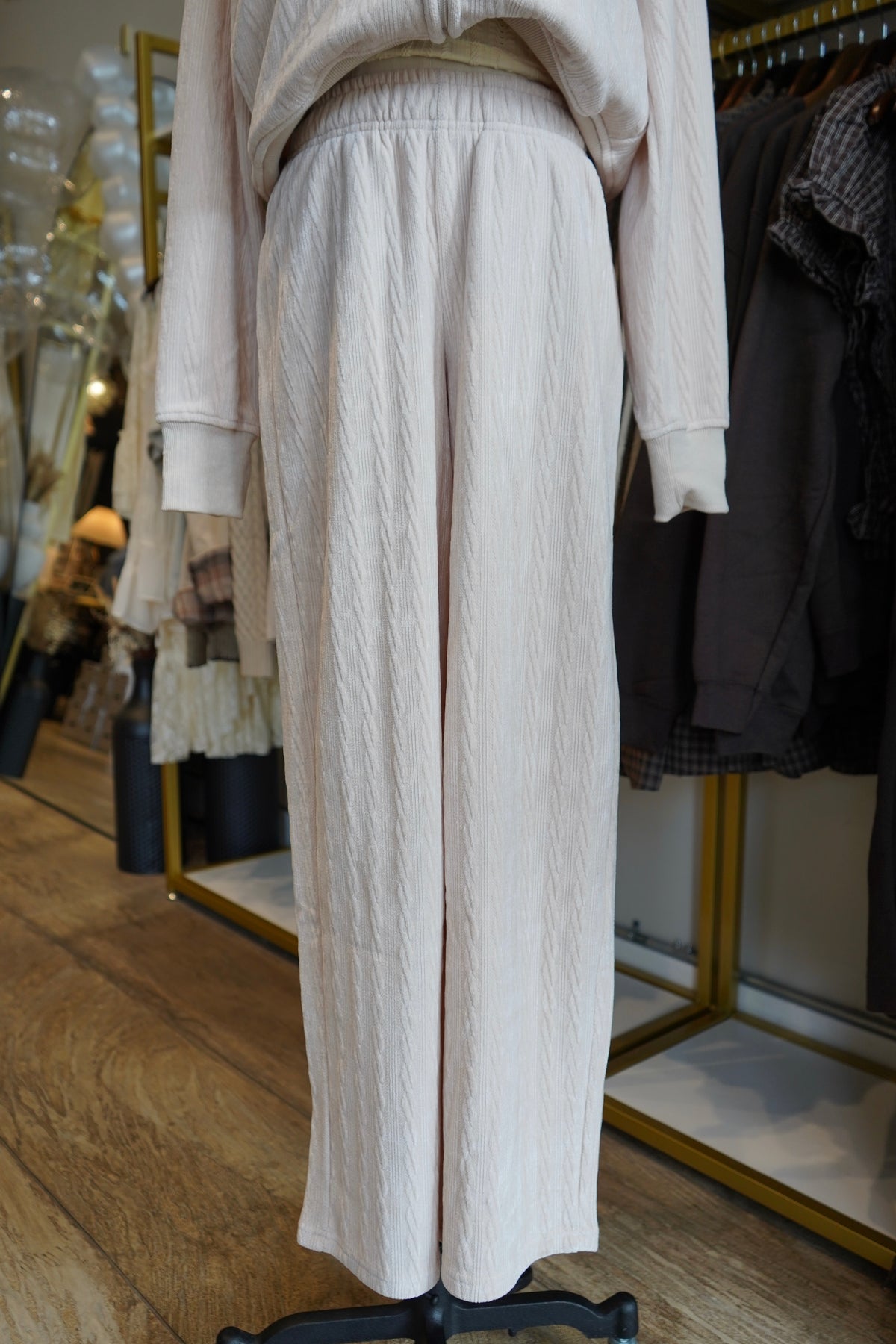 Tay Groove-Track Textured Lounge Pants