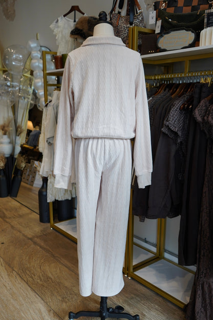 Tay Groove-Track Textured Lounge Pants