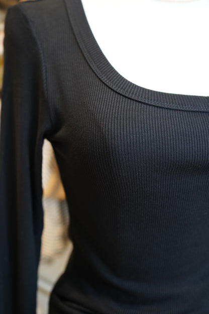 Waverly Micro-Ribbed Long Sleeve Top