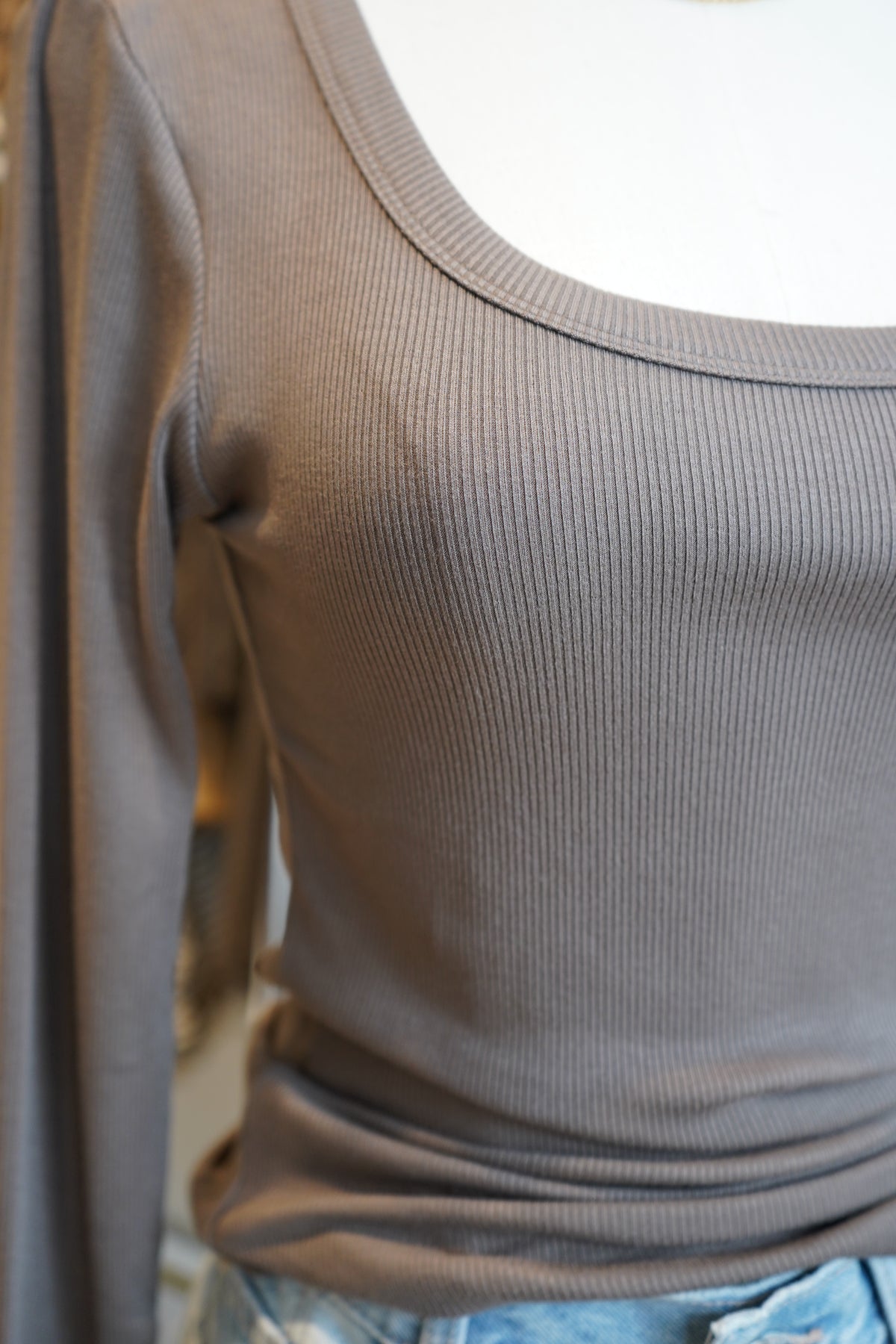 Waverly Micro-Ribbed Long Sleeve Top