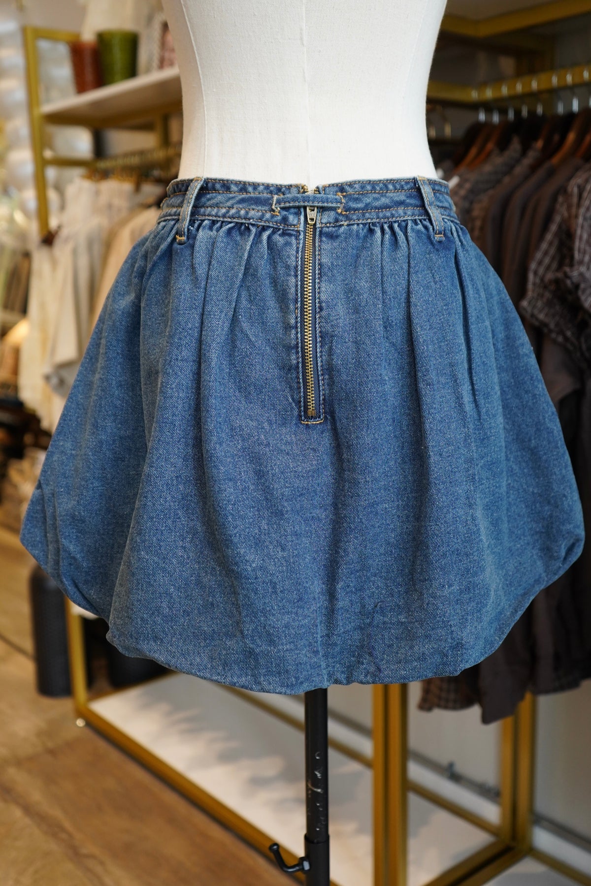 Sutton Denim Bubble Skirt