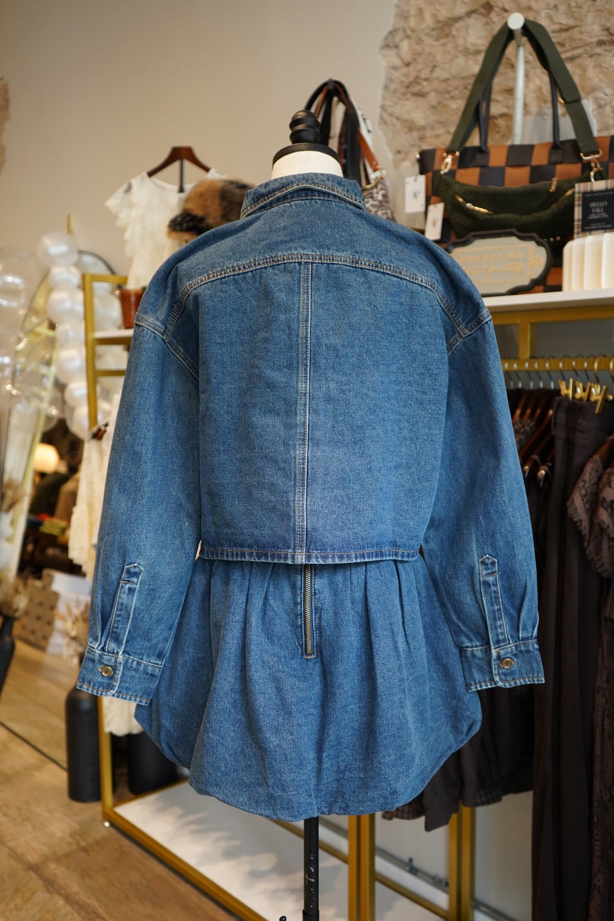 Sutton Denim Bubble Skirt