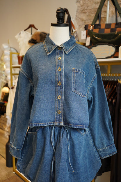 Sutton Cropped Denim Jacket