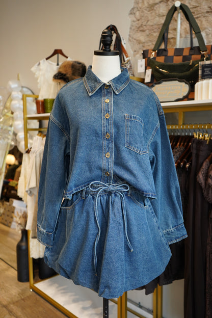 Sutton Denim Bubble Skirt
