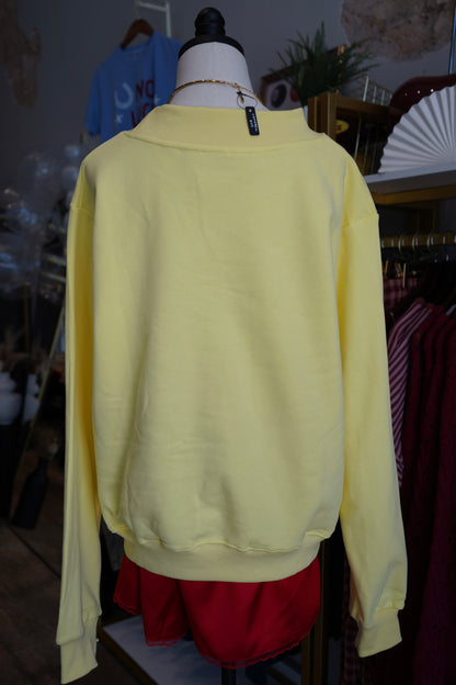 Easy Tiger Graphic Mock Neck Sweatshirt