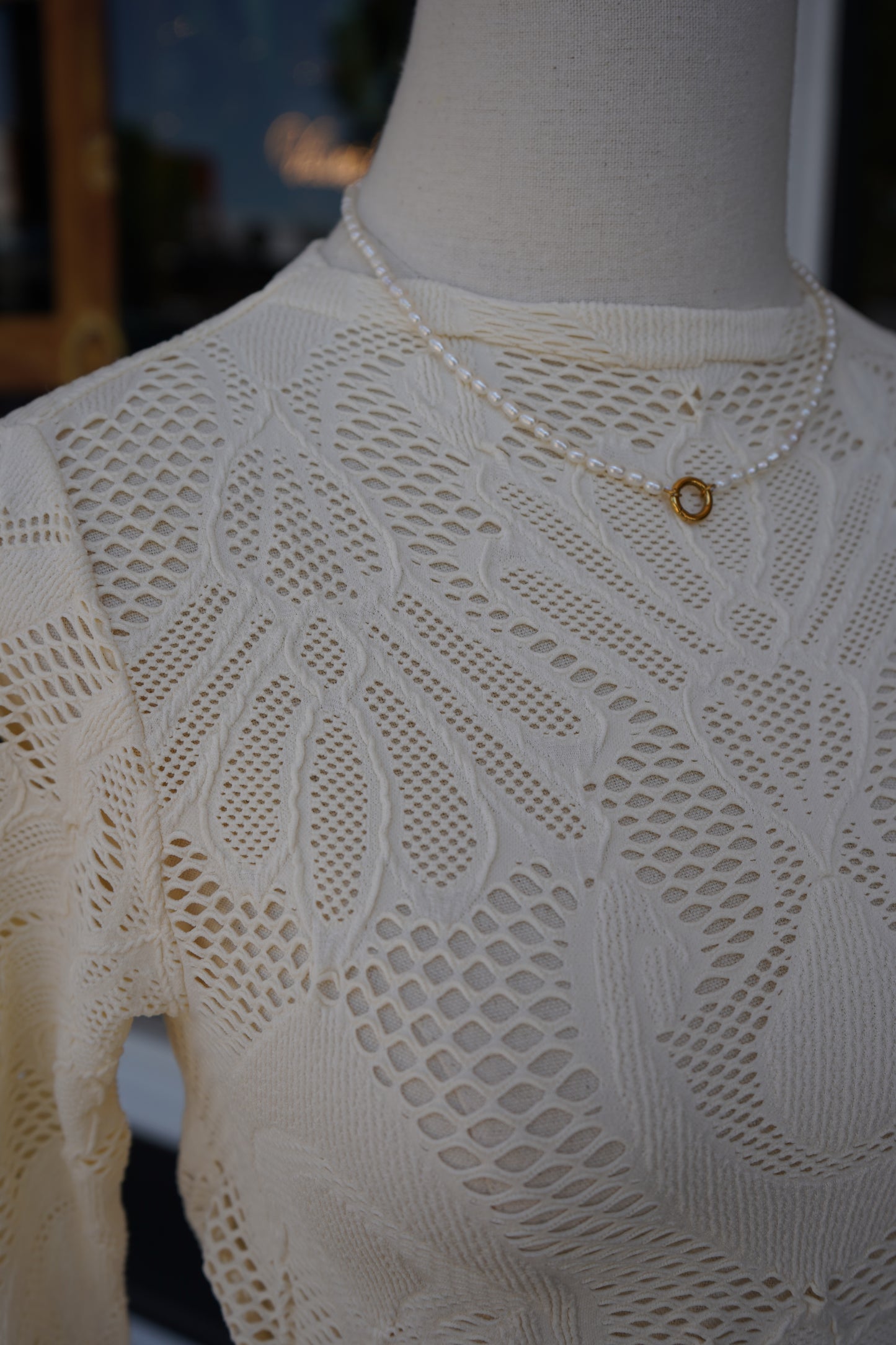 Bonnie Seamless Jacquard Mock Neck Long Sleeve